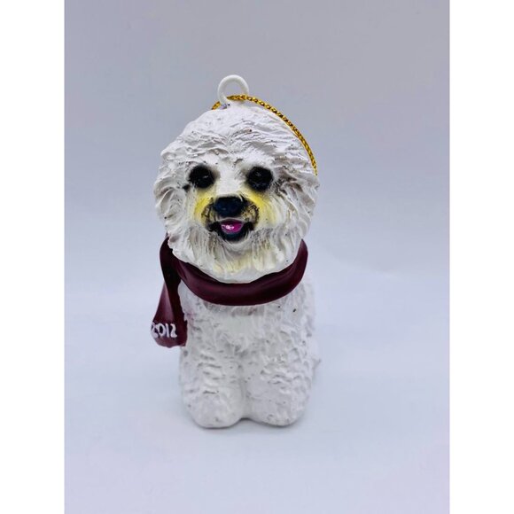 Bichon Frise Dog 2012 Holiday Christmas Ornament In Box by Paws & Claws READ - Picture 12 of 14